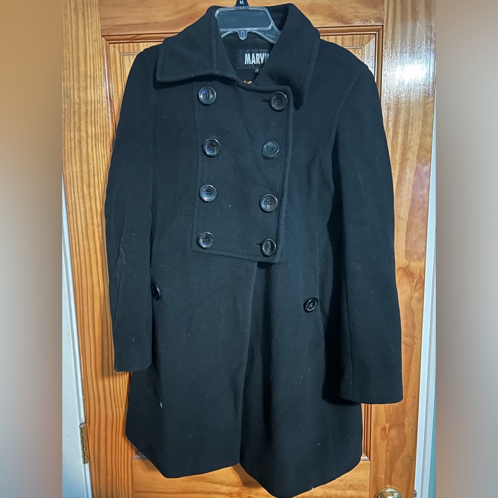 Black Marvin Richard’s pea coat